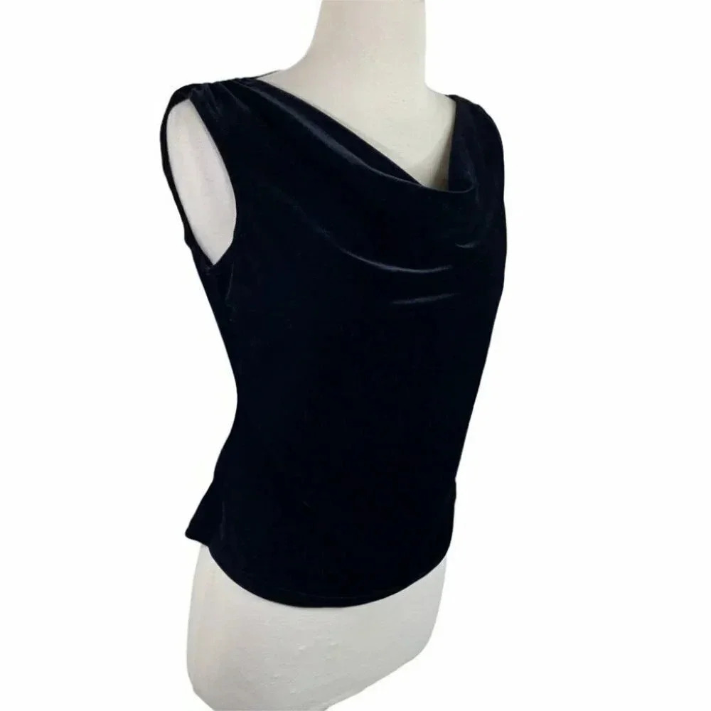 R&K evening‎ 8 black velvet sleeveless top